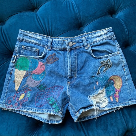 ZADIG & VOLTAIRE DENIM SHORTS - Picture 2 of 15